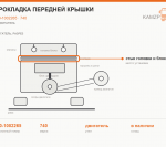 Прокладка передней крышки, каталожный номер 740-1002265