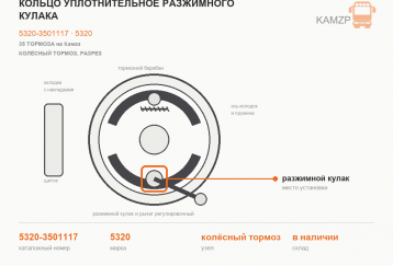 Кольцо уплотнительное разжимного кулака фото