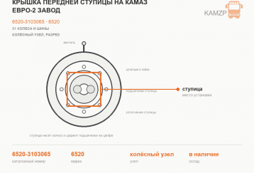 Крышка передней ступицы на Камаз Евро-2 завод фото