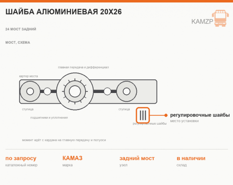 Шайба алюминиевая 20х26