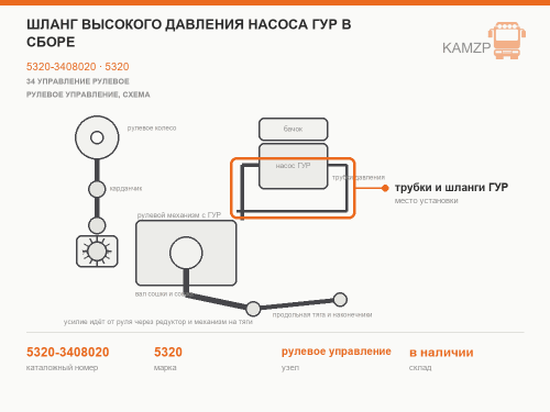 Шланг высокого давления насоса ГУР в сборе фото