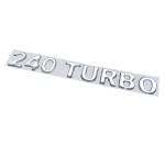 Наклейка объемная 240 turbo (5,5х27 см) белый