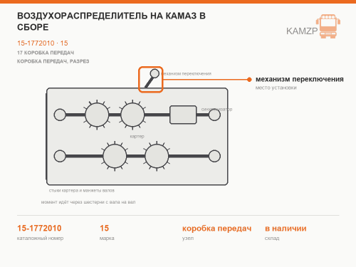Воздухораспределитель на Камаз в сборе фото
