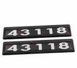 Табличка кабины 43118, каталожный номер 43118-8212074