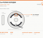 Ось+ролик колодки - фото с других ракурсов