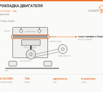 Прокладка двигателя, каталожный номер 740-1011091