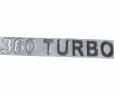 Наклейка объемная 360 turbo (5,5х27 см) белый