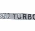 Наклейка объемная 360 turbo (5,5х27 см) белый