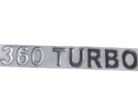 Наклейка объемная 360 turbo (5,5х27 см) белый