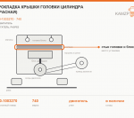 Прокладка крышки головки цилиндра (красная), каталожный номер 740-1003270