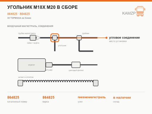 Угольник М18х М20 в сборе фото