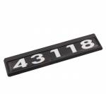 Табличка кабины 43118, каталожный номер 43118-8212074