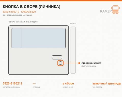 Кнопка в сборе (личинка) - фото