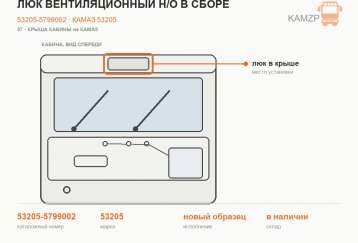 Люк вентиляционный н/о в сборе фото