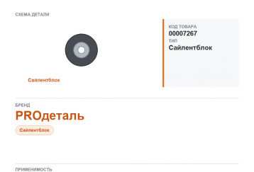 Сайлентблок ушка рессоры для Газель, а/м ГАЗ 3302 (цинковое покрытие) "PROдеталь" фото