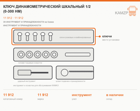 Ключ динамометрический шкальный 1/2 (0-300 Hm)