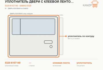 Уплотнитель двери с клеевой лентой (губка) фото