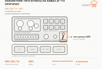 Наконечник тяги кулисы на Камаз  ZF 714  ОРИГИНАЛ фото