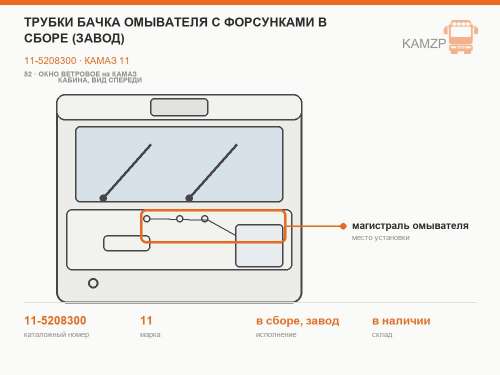 Трубки бачка омывателя с форсунками в сборе (завод) фото