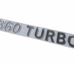 Наклейка объемная 360 turbo (5,5х27 см) белый