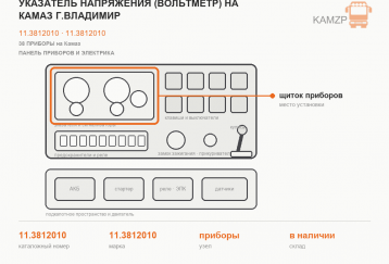 Указатель напряжения (вольтметр) на Камаз г.Владимир фото