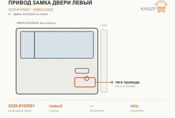 Привод замка двери левый фото