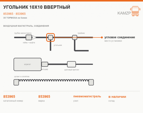 Угольник 10х10 ввертный - фото