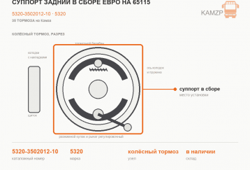 Суппорт задний в сборе ЕВРО на 65115 фото