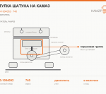 Втулка шатуна на КАМАЗ, каталожный номер 740-1004052