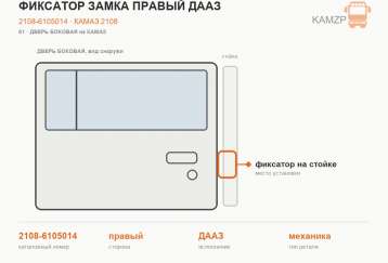 Фиксатор замка правый ДААЗ фото