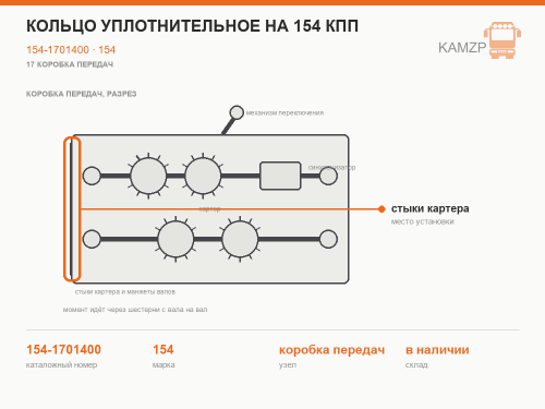 Кольцо уплотнительное на 154 КПП фото