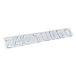 Наклейка объемная 240 turbo (5,5х27 см) белый