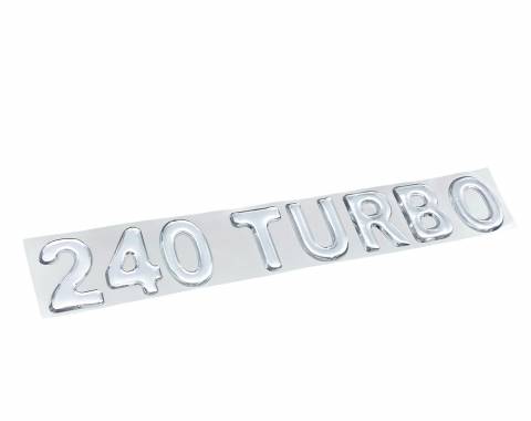 Наклейка объемная 240 turbo (5,5х27 см) белый