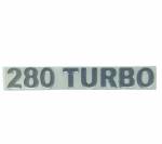 Наклейка объемная 280 turbo (5,5х27 см) белый