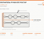 Уплотнитель ручки КПП Ростар, каталожный номер 412-1703016