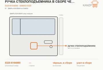 Ручка стеклоподъемника в сборе ЧЕРНЫЕ фото